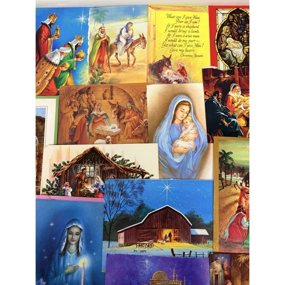 Vintage Christmas Cards Fronts ONLY for Scrapbooking Crafts Decoupage Lot of 50+